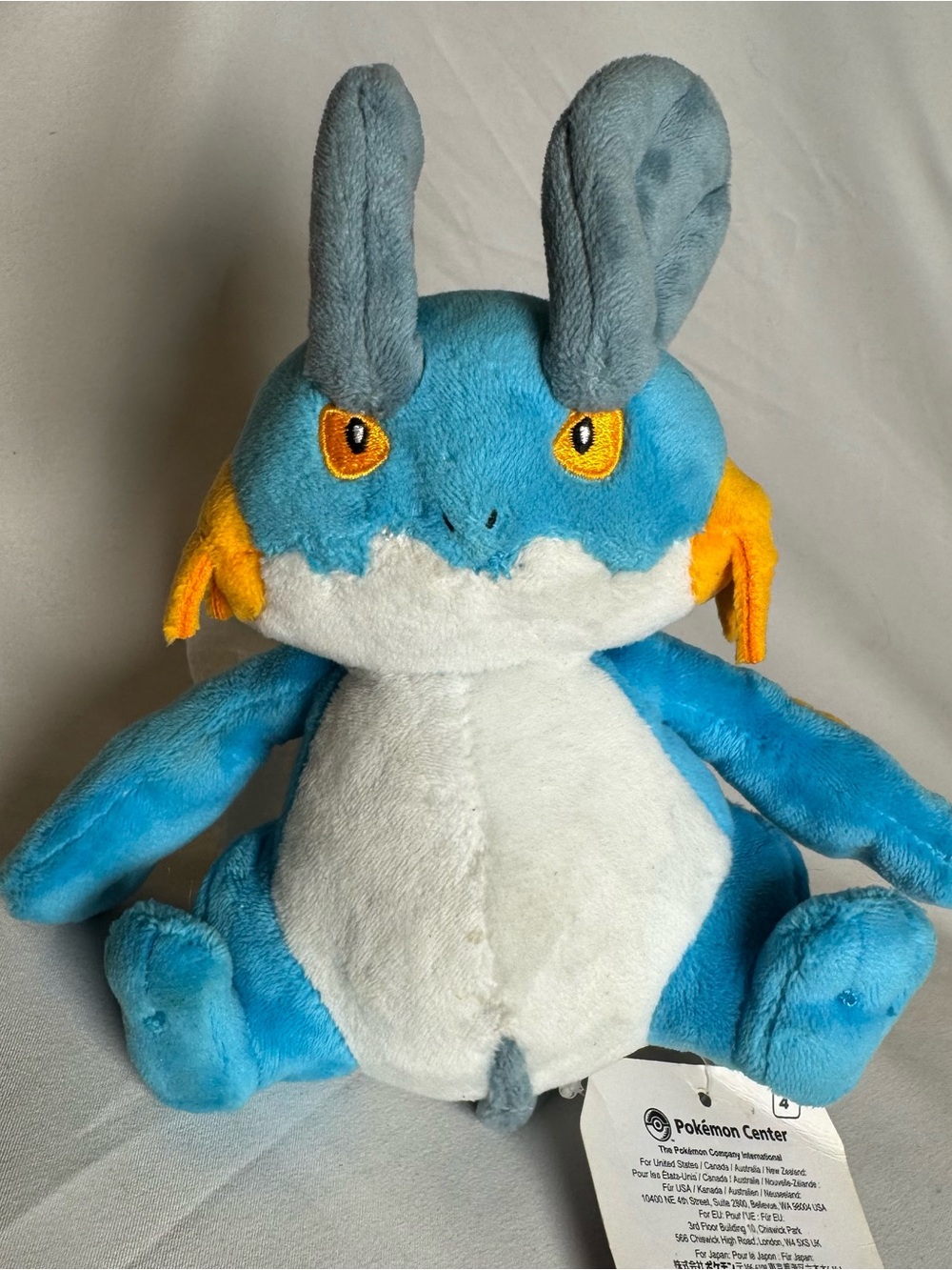 Pokemon Center Swampert Plush - Blue, White, Gray, Orange